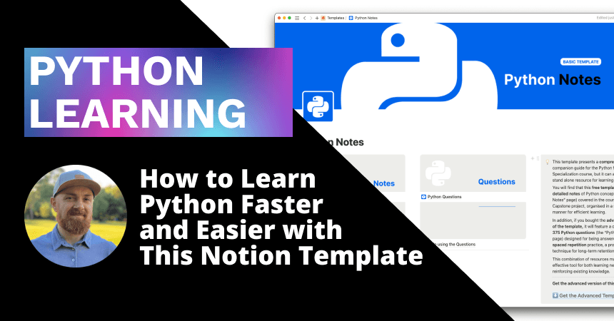 How to Learn Python Faster and Easier with This Notion Template